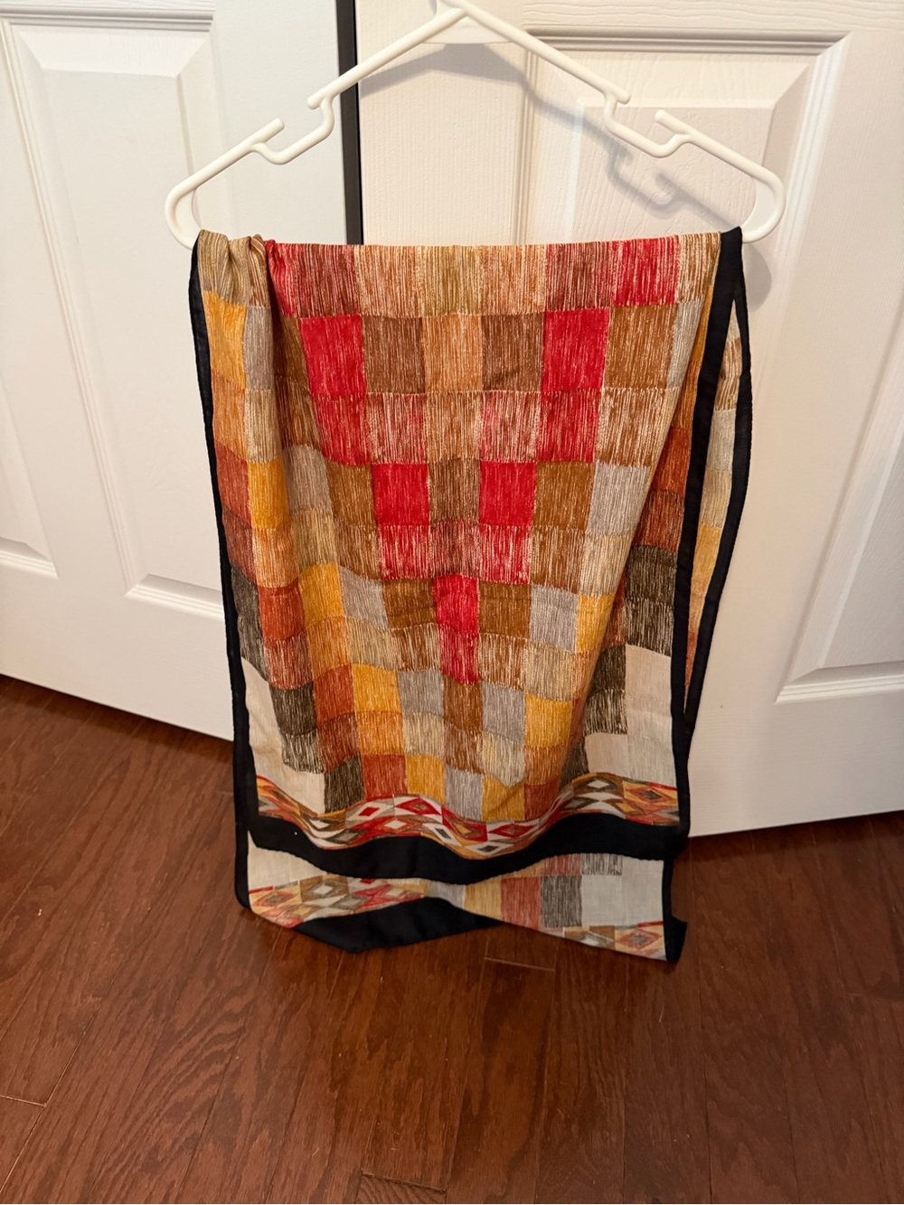 Colorblock Geometric Woven Scarf - Multi Color - Picture 2 of 5